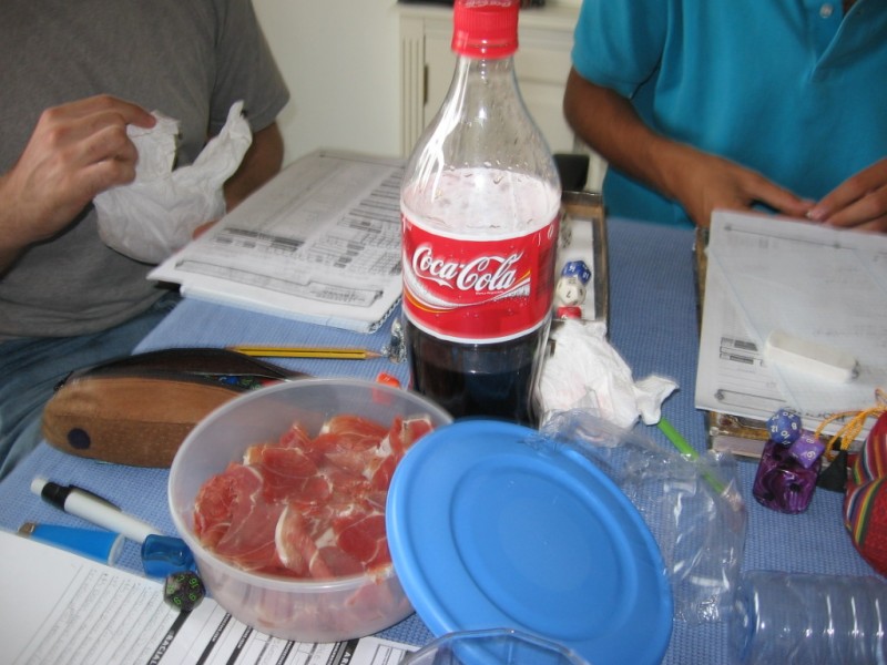 Parte da roda dos alimentos de uma mesa de D&D Parte da roda dos alimentos de uma mesa de D&D