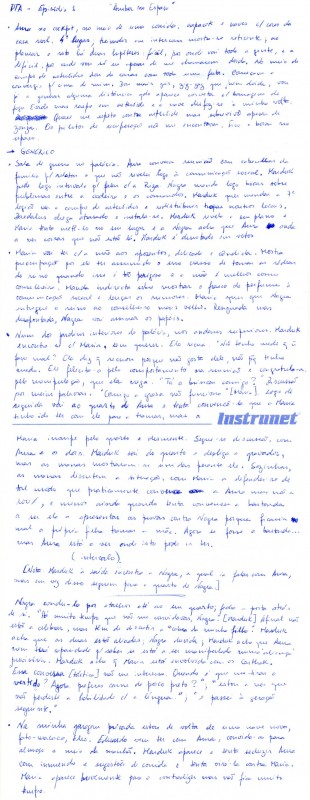 Episódio 1 (Parte I) - Notas da Raquel